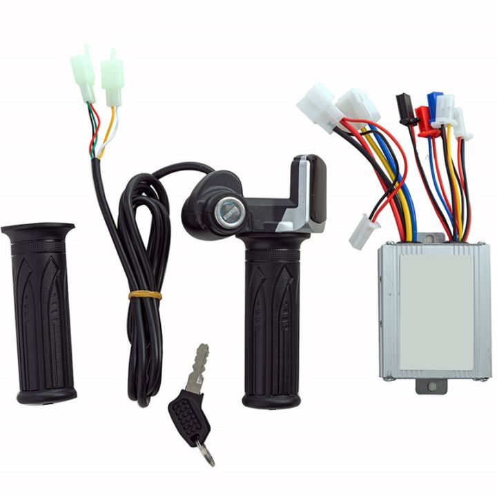 electric-bicycle-accessories-36v-500w-controller-and-throttle-screw-grip-motor-controller-for-electric-bicycle-e-bike