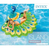 RWRTOY แพเล่นน้ำ แพยางเป่าลม ของเล่นในน้ำ แพนกยูง INTEX PEACOCK ISLAND ขนาด76*64*37 57250