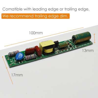 Linear SCR Dimming Triac Dimmable Non-isolated Silm Power Supply 100mm Trialing Edge Driver for LED Tube Light 240mA 40V-80V Electrical Circuitry Part