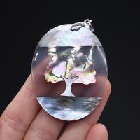 Fine Natural Mother of Pearl Pendants Reiki Heal Tree of Life Oval Shell Pendant for Jewelry Making Diy Women Necklace Gifts