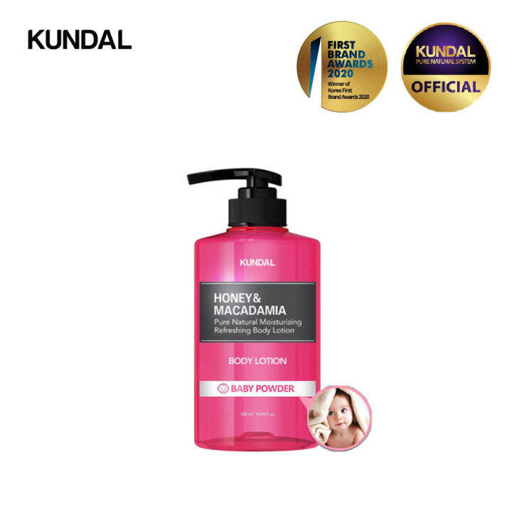 [KUNDAL] Moisture Body Lotion 500ml Baby Powder Lazada