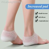 ♠◎ Unisex Invisible Height Increase 5CM Silicone Socks Gel Heel Pads Orthopedic Arch Support Heel Cushion Insoles Foot Massage Pad