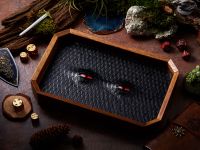 BEHOLDER Dice Tray | Black Leather &amp; Red eye | Octagon Dice Tray | Faux Leather | RPG Dice Tray | Dungeons and Dragons Dice | DnD Dice tray | D&amp;D Dice