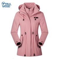 TRVLWEGO Women Winter Jackets Skiing Waterproof Fishing Outdoor Fleece Thermal Trekking Hiking Camping Climbing Coat