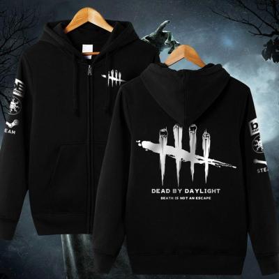 WT Dead by Daylight ซิปเสื้อกันหนาวหมวกฮิปฮอปแขนยาวข้นคู่สวมเสื้อยืด1【cod】