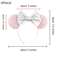 10pcslot Glitter Ice Snow Mouse Ears Bow Princess Headband Girls Festival Hairband Women Party Cosplay Kids Hair Accessories