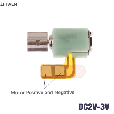 ZHIWEN มอเตอร์สั่นขนาดเล็กสำหรับโทรศัพท์มือถือ DC2V-3V ไฟฟ้ากระแสตรงสำหรับวิทยุติดลบ3.3x3.4MM เพจเจอร์