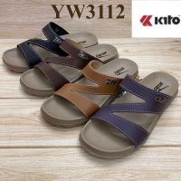 kito YW 3112 รองเท้าแตะแบบสวมหญิง (36-39) สีดำ/โกโก้/แทน/มังคุค