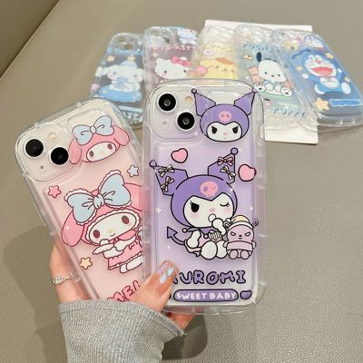 เคสโทรศัพท์การ์ตูน Kawaii Sanrio Kuromi สำหรับ Iphone 14 Apple 13 Case 12 Silicone 11 Anti Drop Soft Case