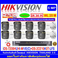 Hikvision 3K รุ่น DS-2CE16K0T-LFS 3.6//2.8 (8) IDS-7208HUHI-M1/E(C)