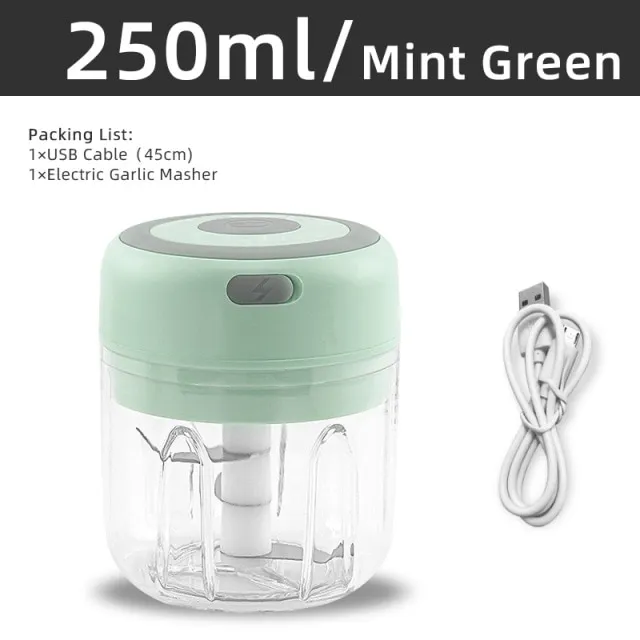 Electric Mini Garlic Masher Chopper Wireless Portable Meat Chopper