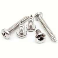 5/10/50pcs M2 M2.9 M3.5 M3.9 M4.2 M4.8 M5.5 M6.3 A2 304 stainless steel Cross Phillips Pan Round Head Self Tapping Wood Screw Screw Nut Drivers