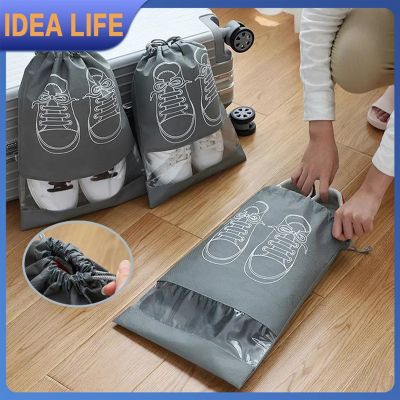 Portable Translucent Matte Non-woven Shoe Storage Bag Dust-proof Travel Shoe Cover Bags Easy To Classify Shoe Storage Organizer