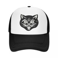 Classic Black Cat Trucker Hat Men Women Custom Adjustable Unisex Baseball Cap Outdoor