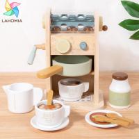 Lahomia เครื่องชงกาแฟทำจากไม้ชุดกาแฟของเล่นอัปเกรดของเล่น Montessori สำหรับให้เป็นของขวัญ