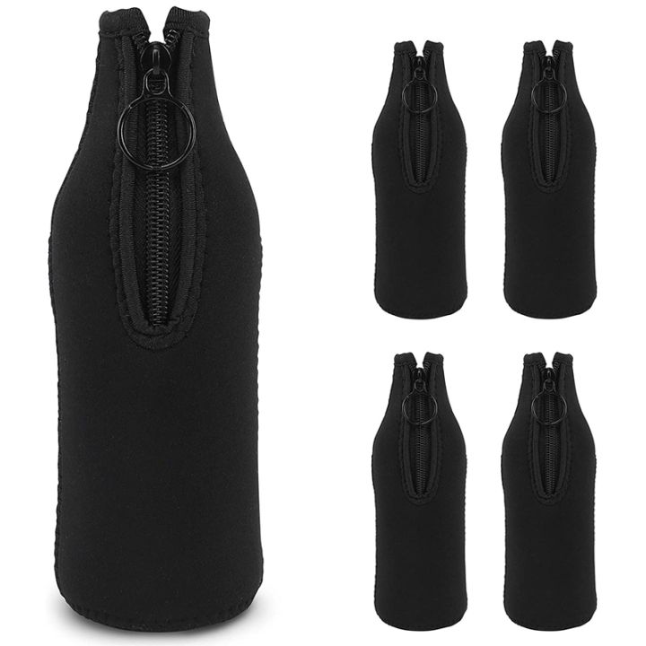 beer-bottle-cooler-sleeves-with-zipper-for-party-beer-holder-collapsible-insulated-bottle-cover-for-330ml-bottles