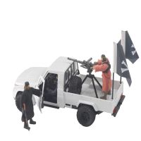 1:18 Scale Soldier Scene Accessory Pickup Truck Vehicle Plastic Model For 3.75 ‘’ Action Figure Acid Rain War Children Toys Gift