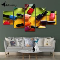 Lizhanmin Wall Art โปสเตอร์ Modular ผ้าใบ HD พิมพ์ภาพวาด-5ชิ้นรูปภาพเล็บน้ำมัน Beauty Salon Home Decor-เหมาะสำหรับห้องนั่งเล่น Framework