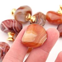 2021 New Diameter Light Luxury Natural Silk Agate Stone Handle Drawer Wardrobe Door Jewelry Box Knob Single Hole Handles Diy