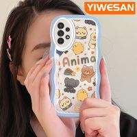 YIWESAN เคสปลอกสำหรับ Samsung กาแลคซี A04s A13 5G ลายคลื่นสุดสร้างสรรค์เคสโทรศัพท์แบบใสซิลิโคนนิ่มกล่องกันกระแทกเคสโปร่งใสป้องกันเลนส์กล้องแฟชั่น