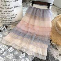 ?fashionkids Children Girls Color Stitching Cake Skirt 3-8 Years Old