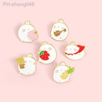 Chubby Rabbit Enamel Pins Custom Cartoon Animals Brooches Badges Women Clothes Bag Cute Pins Jewelry Gift for Friends Wholesale