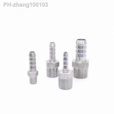 6mm 8mm 10mm 12mm 14mm 16mm 19mm Hose Barb x M10 M12 M14 M16 M18 M20 Male Thread 304 Stainless Steel High Pressure Pipe Fitting