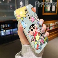 เคส Chenyyka สำหรับ Xiaomi MI F2 POCO POCO X2 Redmi K30ทันสมัยสีเทียน Shin-Chan ดีไซน์ใหม่หรูหราเคสโทรศัพท์ชุบขอบสี่เหลี่ยมรูปแบบคลุมทั้งหมดเลนส์กล้องถ่ายรูปป้องกันเคสกันกระแทกเคสนิ่ม