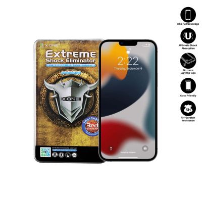 Apple iPhone 13 / 13 Pro ( 6.1 ") X-One Full Coverage Extreme Shock Eliminator (รุ่น3rd 3) Clear Screen Protector