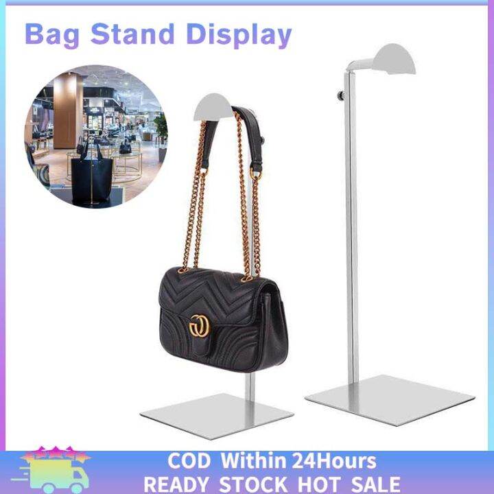 [fast Delivery] Stainless Steel Bag Stand Display Silver Adjustable Bag 