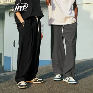 Autumn Hip Hop Wide Leg Sweatpants for Men 2023 Korean Fashion