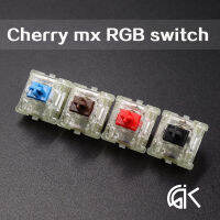 4ชิ้นแพ็คเดิมเชอร์รี่ MX RGB สวิทช์วิศวกรรมแป้นพิมพ์ MX สวิทช์เพลาสีเขียวสีแดงสีดำ RGB ฝาครอบโปร่งใส