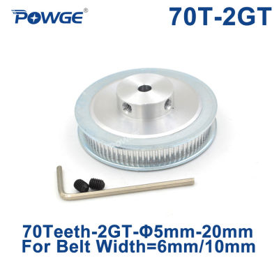 Powge 70ฟัน2gt จังหวะรอก6/6.35/8/10/12/14/15/16/17/19/20Mm สำหรับ Gt2เปิด Synchronous ความกว้างของสายพาน6/10Mm 70ฟัน70 T