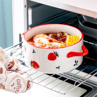 Enameled Pan 1200ml Ceramic Soup Pots Fruit Salad Bowl Thermal Cooker Pot Microwave Oven Home Garden Cooking Pot Enameled Pans