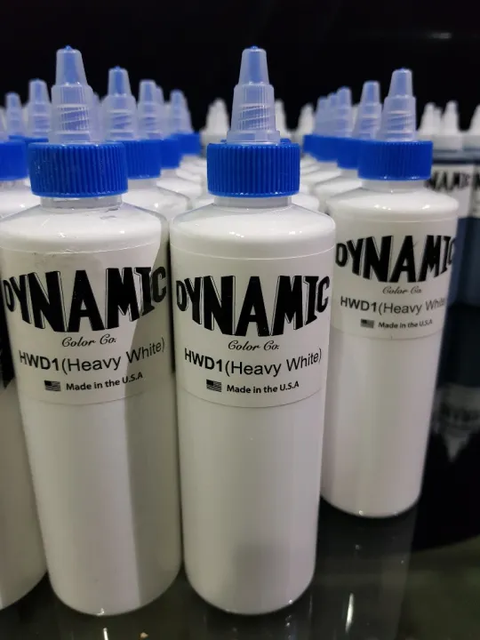 dynamic-hwd1-tattoo-ink-white-color-หมึกสักไดนามิค-หมึกสักลาย-สีสัก-สีขาวหนัก-อเมริกาแท้-ขนาด-8-ออนซ์