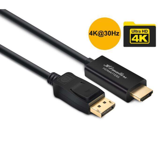 ช่องแสดงผลไปยัง-hdmi-เข้ากันได้4k-สาย-dp-to-hdmi-อะแดปเตอร์4k-สายแปลงสัญญาณ1080p-สำหรับ-hp-dell-เลอโนโวเอซุส-pc-จอแลปท็อปคอมพิวเตอร์