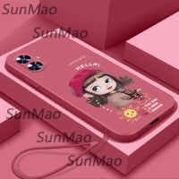 For เคสโทรศัพท์ Realme 10 Pro Plus เสื้อโค้ทสาว Softshell ขอบตรง