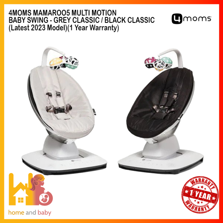 4MOMS MAMAROO5 MULTI MOTION BABY SWING GREY CLASSIC / BLACK CLASSIC