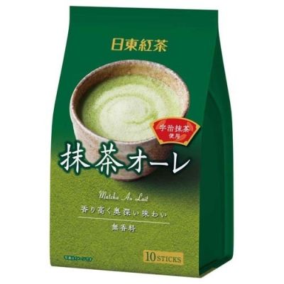หมดอายุ 01/2025 ชาเขียวผงสำเร็จรูปผสมนม Nitto Matcha Latte Milk Tea บรรจุ 10ซอง 120 กรัม