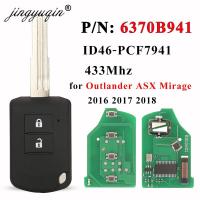 Jingyuqin P/n: 6370B94 1รถรีโมทหัวกุญแจ433Mhz ID46สำหรับ Mitsubishi ASX Mirage Outlander 2016 2017 2018 J166E ชิป PCF7941