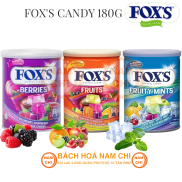 HŨ 180G Kẹo Cứng Trái Cây FOX S Crystal Clear Candy 180g - Nhập Khẩu