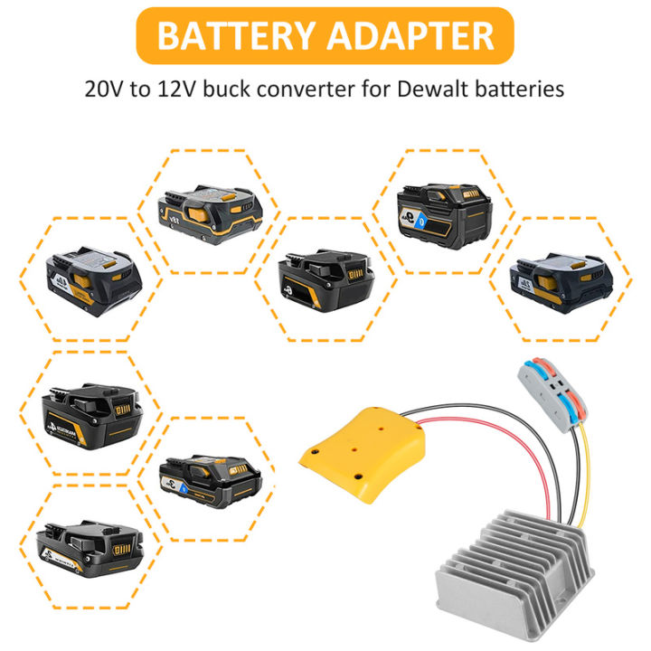 dagafga-ตัวแปลงขาลง20v-ถึง12v-ใช้ได้กับ-dcb203-dcb204-dcb206เรกูเลเตอร์เครื่องแปลงไฟที่เสถียรตัวแปลงขาลงตัวแปลงขาลง20v-ถึง12v