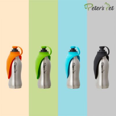 [Peters Pet] 2-in-1 Leaf Sustainable stainless Silicone Water Bottle All-in-One Eco-Friendly 650ml Dog Travel Portable x1