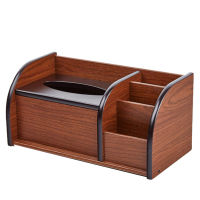 Wooden Pen Holder Storage Box Creative Tissue Box Drawer Tray Multifunctional Home Living Room Coffee Table Desktop Decoration