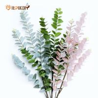 1Pc / Artificial Eucalyptus Plants Leaf / Real Decorative Fake Flower Holding Bouquet / For OfficeHotelHome Wedding Christmas Festival Party DIY Indoor Home Decoration