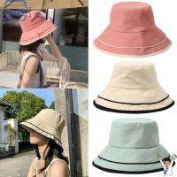 ที่บังแสงเชือกไนลอนแบบพกพา Topi Bucket ป้องกันรังสียูวีหมวกชาวประมงหมวกบังแดดหมวกชายทะเลสำหรับฤดูใบไม้ผลิฤดูร้อน