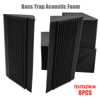 8PCS Pack 9.5" X 4.7" X 4.7" Acoustic Foam Bass Trap Sound Absorption Studio Soundproofing Corner Wall Foam Flame Retardant