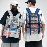 【jw】□◈ Limpar Mochila Para Homens Heavy Duty Ver Através Grande Bookbag As Mulheres Trabalho Mochilas De Viagem Estádio