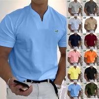 2023 Mens 100%Cotton Spring Summer New T-shirt Business Casual Sports Large V-Neck Short Sleeve Breathability Shirt Top S-5XL