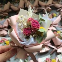 ✣❅ Mini Bouquet for Girlfriend Valentines Day Souvenir Gift Box Collocation Decor Dried Flowers Home Wedding Party Decoration